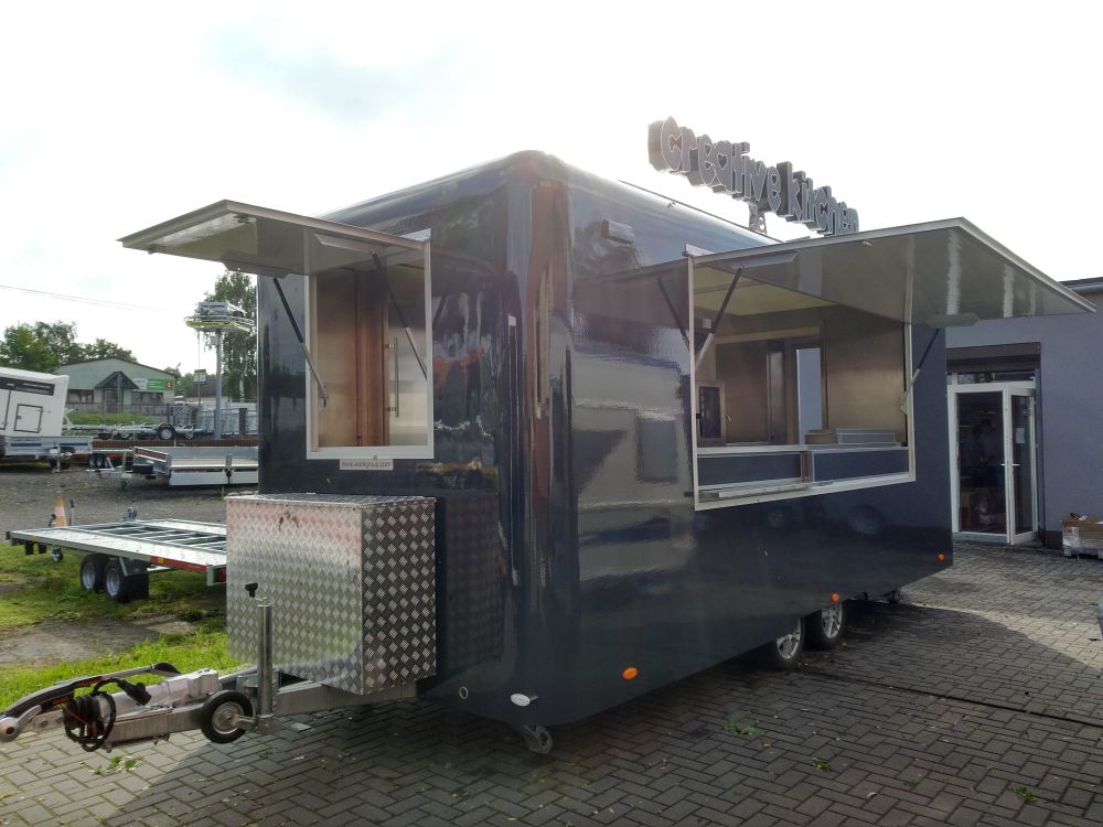 Przyczepa gastronomiczna Premium 6m – burgery, frytki, piekarnia, ogólna gastronomia zdjęcie